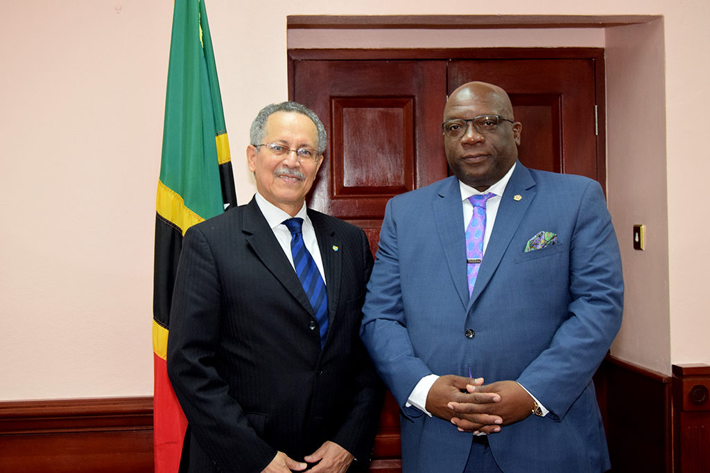 PM HARRIS HOLDS FRUITFUL DISCUSSIONS WITH ACP SECRETARY-GENERAL, H.E. DR. PATRICK GOMES