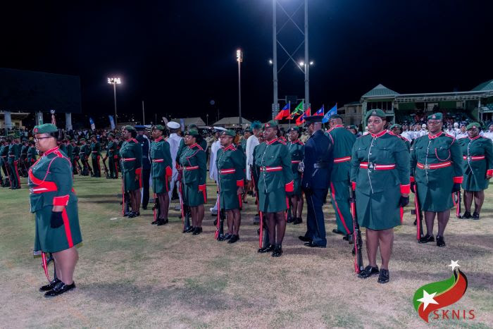 ST KITTS-NEVIS DEFENCE FORCE DEBUTS AN ALL-FEMALE PLATOON AT THE INDEPENDENCE 40 CEREMONIAL PARADE