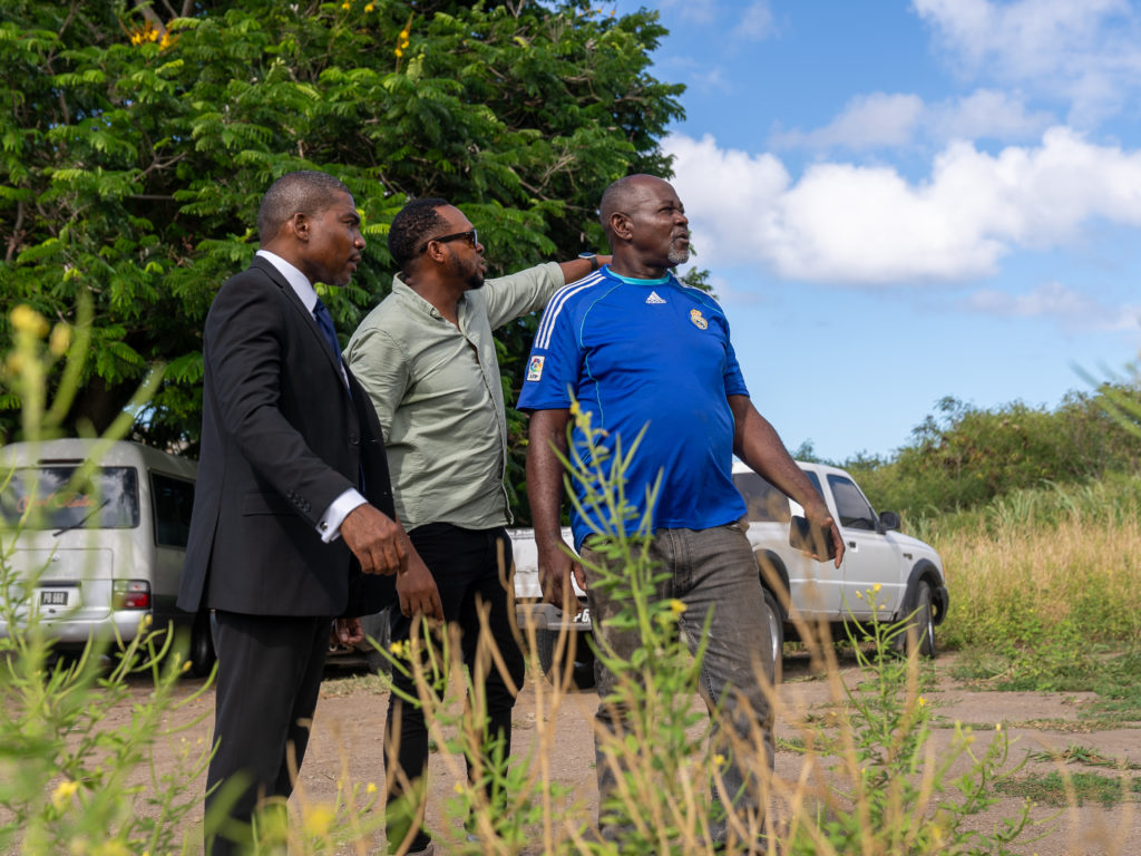 PRIME MINISTER DR. DREW PAYS FOLLOW-UP VISIT TO SITE FOR THE CLIMATE-SMART HOSPITAL WHERE LANDS ARE NOW BEING CLEARED