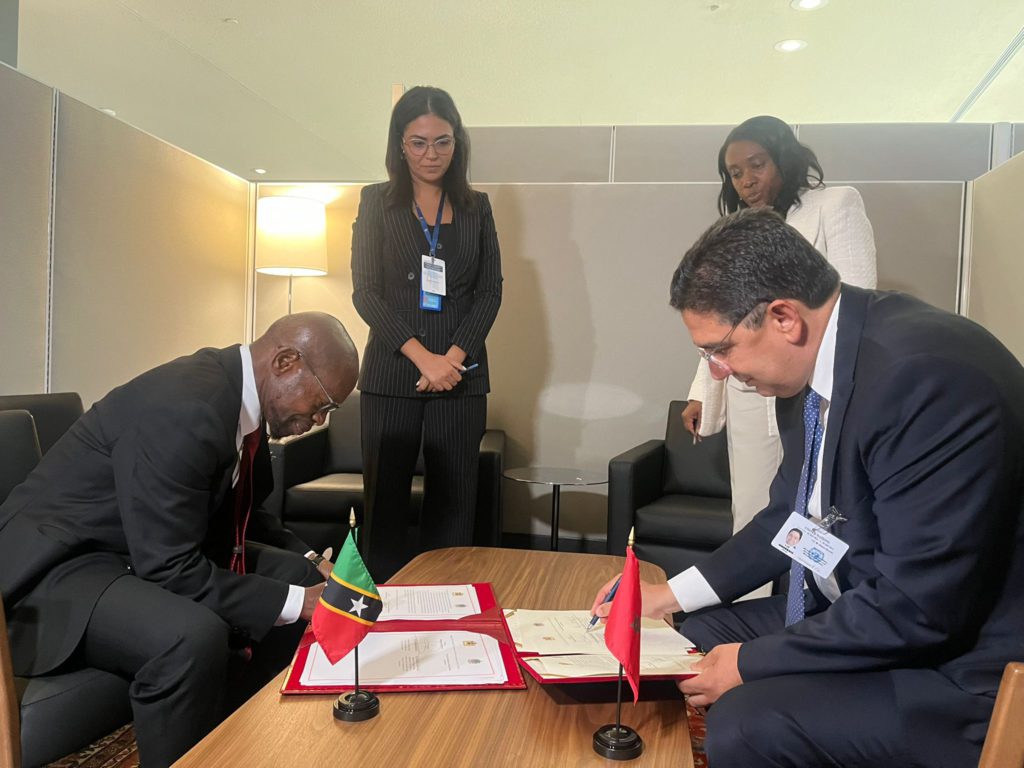 MINISTER OF FOREIGN AFFAIRS, DR. DENZIL DOUGLAS SIGNS ROADMAP OF COOPERATION WITH MOROCCO