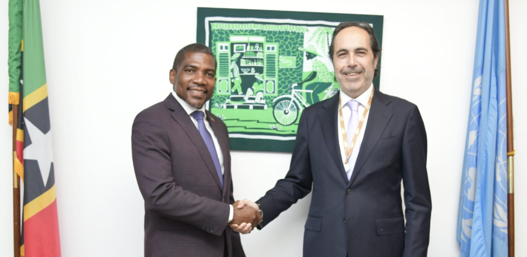 PRIME MINISTER DR. TERRANCE DREW ENGAGES IN BILATERAL TALKS WITH UAE SPECIAL ENVOY OMAR SHEHADEH TO DEEPEN RELATIONS