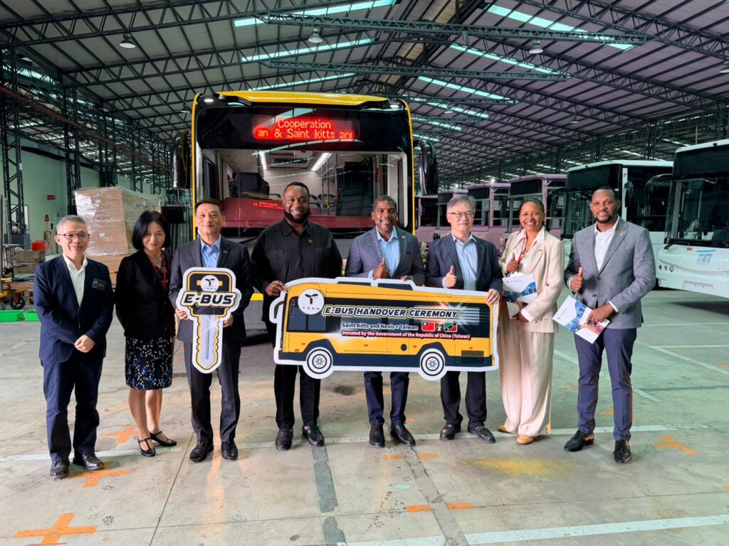 Taiwan’s Tron-E Energy Technology Donates Two Electric Buses to St. Kitts and Nevis