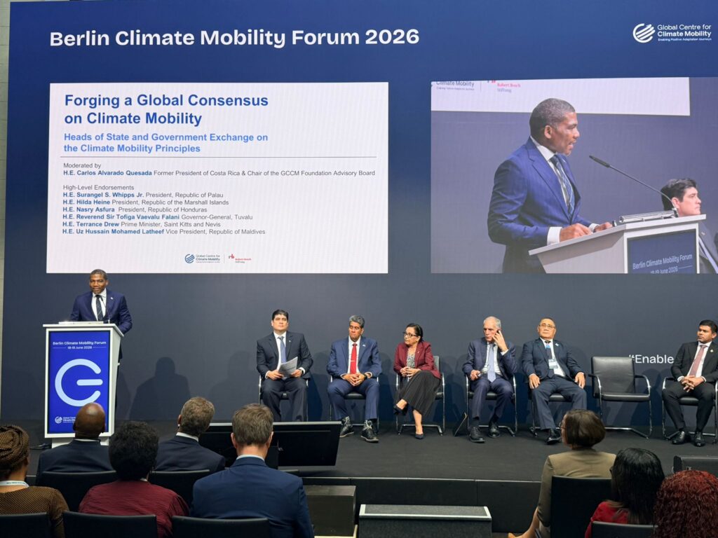 Prime Minister Drew Calls for Climate Justice and Community-led Solutions at Climate Mobility Forum in Berlin, Germany