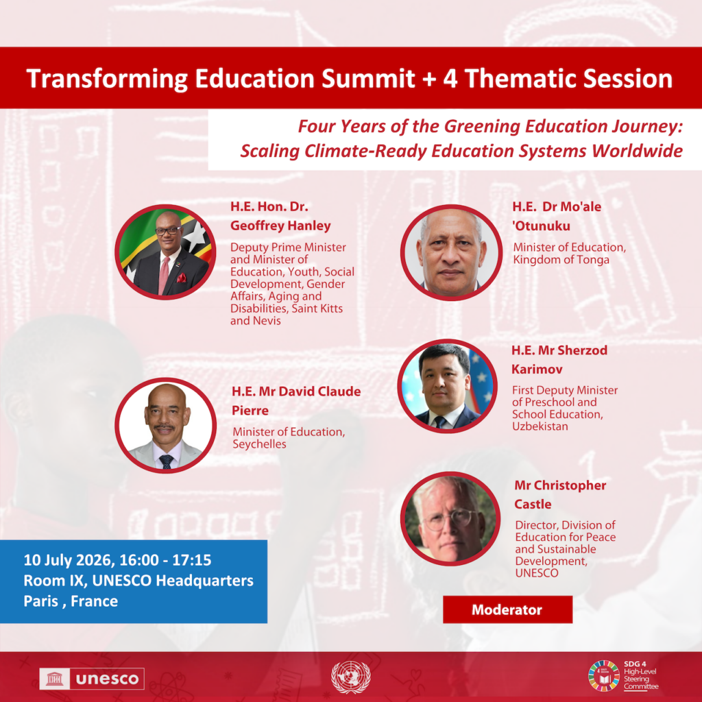 St. Kitts and Nevis to Showcase Education for Sustainable Development as Global Best Practice at UNESCO Ministerial Summit
